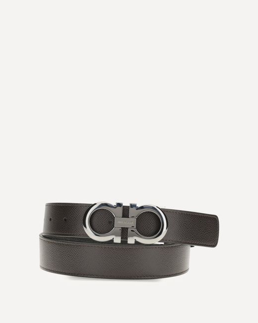 Ferragamo White Reversible Belt for men