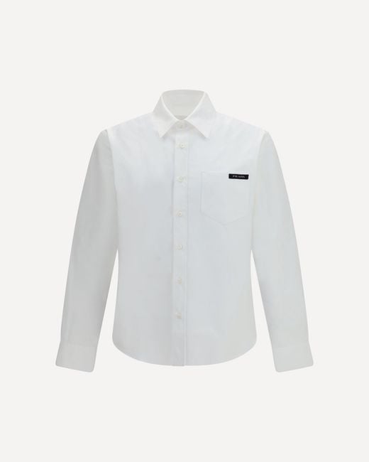 Prada White Classic Cotton Shirt for men