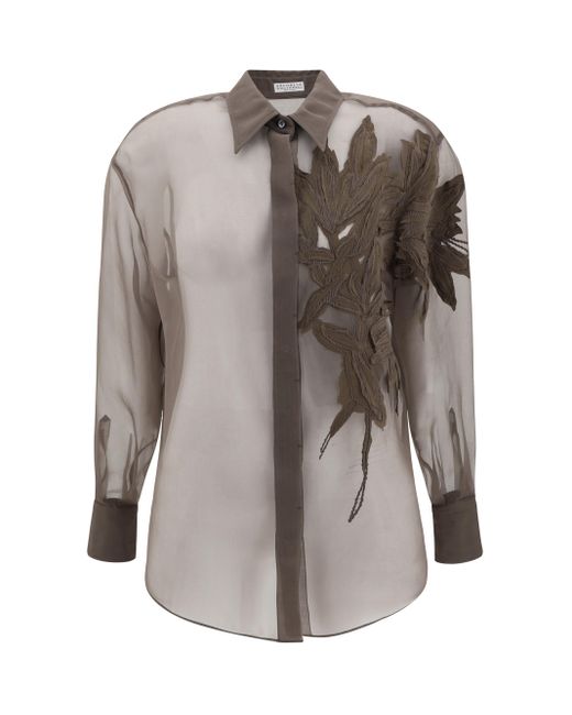 Camicia di Brunello Cucinelli in Gray