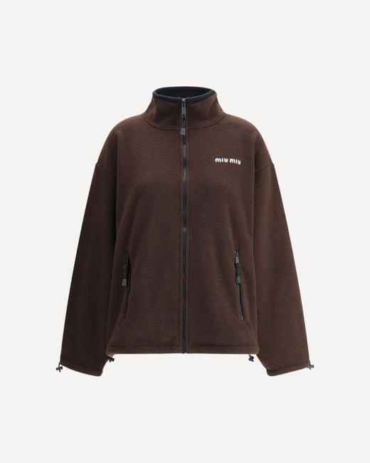 Miu Miu Brown Fleece Jacket