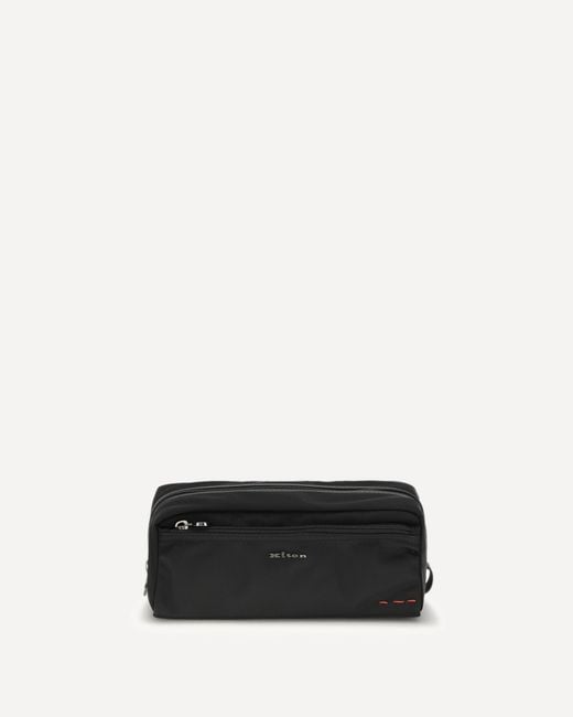 Kiton White Nylon Beauty Case for men
