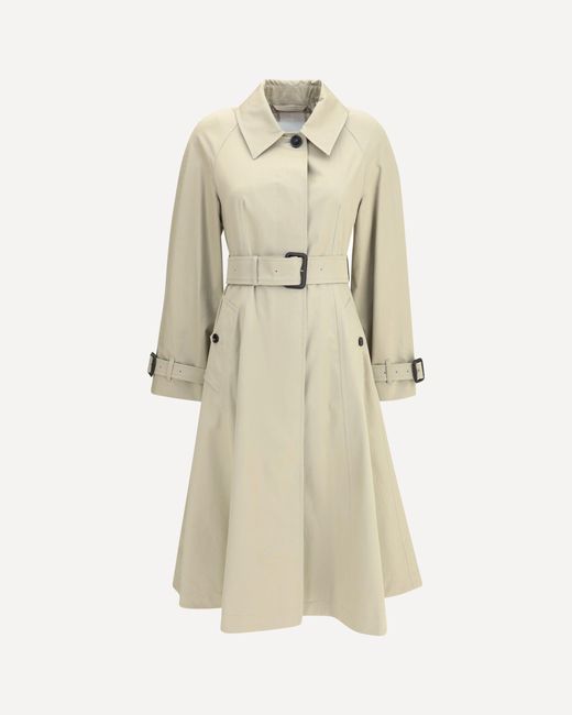 Burberry Natural Ellingham Fit-And-Flare Long Gabardine Trench Coat