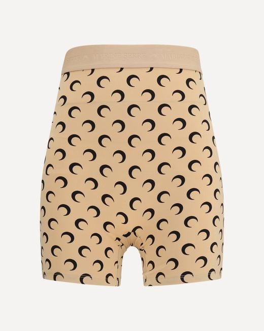 MARINE SERRE Natural Technical Stretch Fabric Shorts