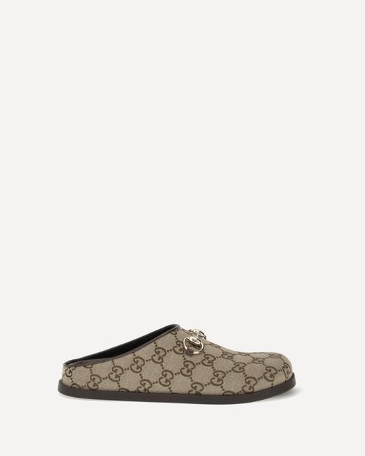 Gucci Natural Mules Horsebit