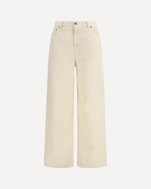 Golden Goose Deluxe Brand Natural Wide-Leg Cotton Denim Jeans