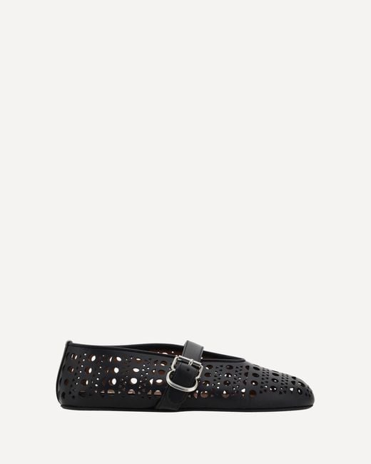 Alaïa White Leather Ballerinas