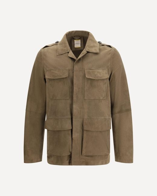 D'Amico Green Goat Suede Jacket for men