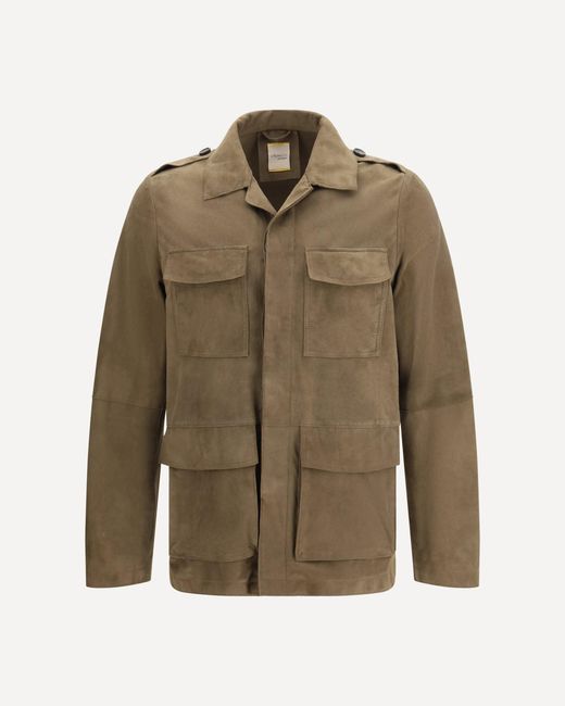 D'Amico Green Goat Suede Jacket for men