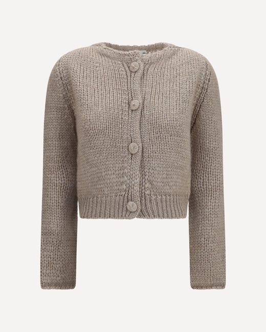 Forte_forte Natural Forte_Forte Chunky Knit Cardigan With Buttons