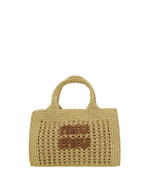 Miu Miu Metallic Crochet Mini Handbag