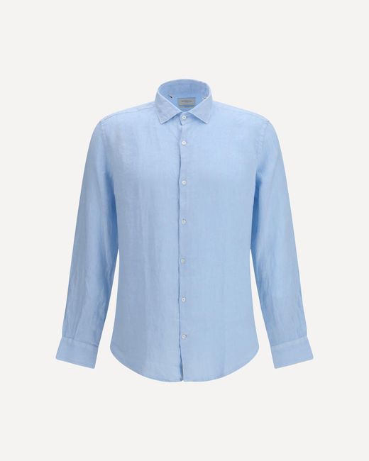 Brooksfield Blue Linen Shirt for men