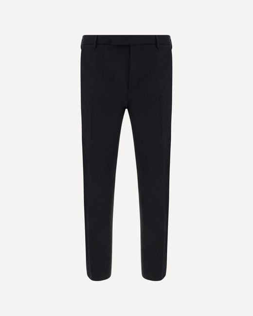 PT Torino Blue Virgin Wool Pants for men