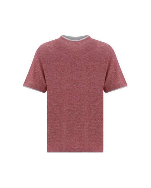 Brunello Cucinelli Pink T-Shirt for men