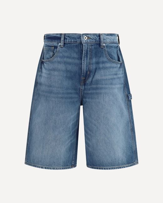 7FOR Blue Wide-Leg Shorts for men