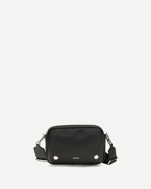 Loewe Black Small Pebble Messenger Shoulder Bag for men