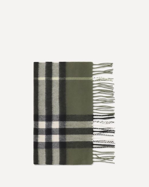Burberry Green Check Cashmere Scarf