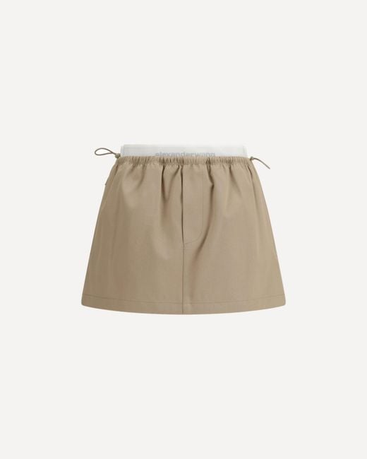 Alexander Wang Natural Drawstring Mini Skirt