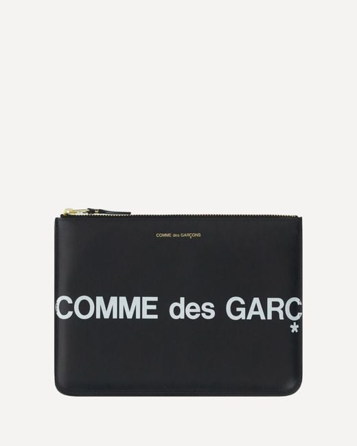 Comme des Garçons Black Leather Coin Purse for men