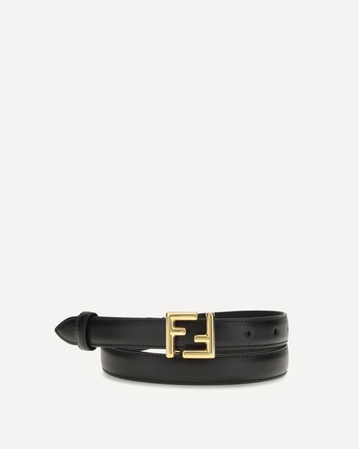 Fendi White Ff Logo Belt