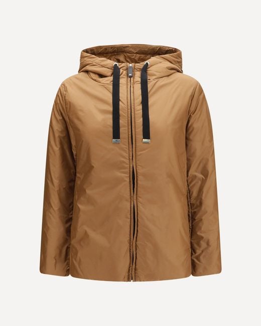 Max Mara Brown Hooded Padded Jacket