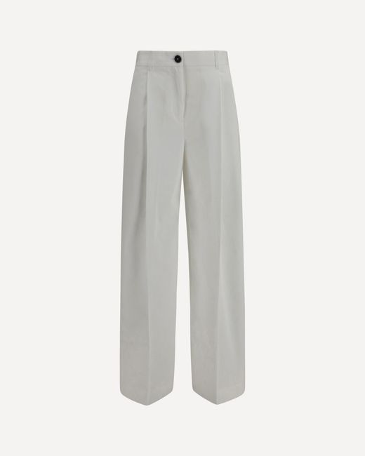Totême Gray Tailored Cotton Pants