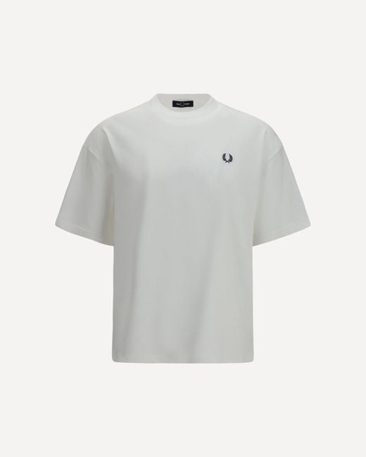 Fred Perry Gray Laurel Wreath Print T-Shirt for men