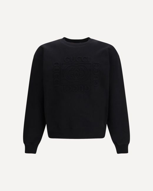 Gucci Black Cotton Sweatshirt for men