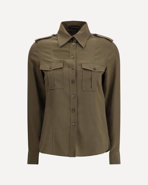 Tom Ford Green Military Shirt