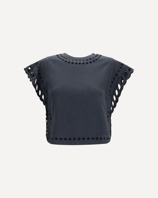 Isabel Marant Blue Odyle Cotton T-Shirt
