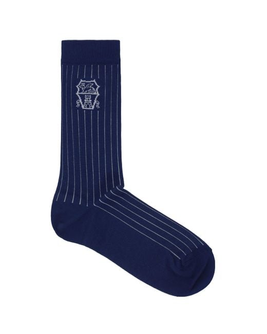 Brunello Cucinelli Blue Socks for men