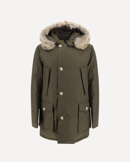 Woolrich Green Parka Arctic Jacket for men