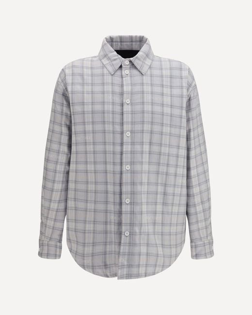 Off-White c/o Virgil Abloh Gray Padded Flannel Jacket for men