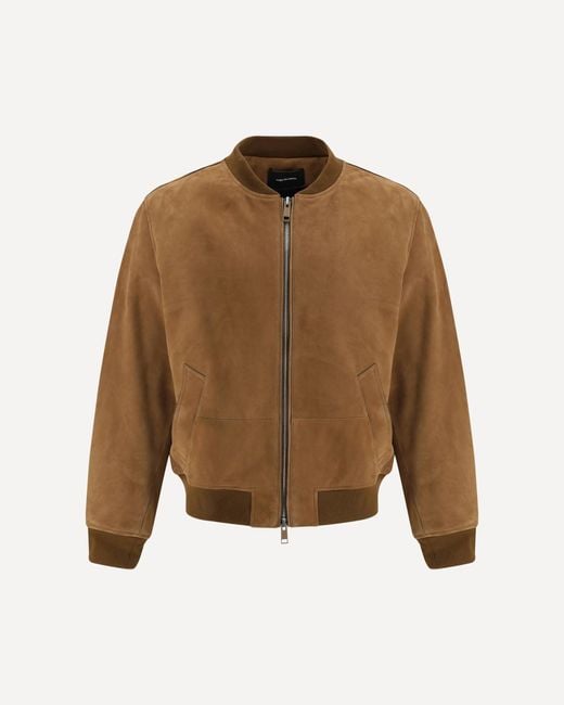 Yves Salomon Natural Suede Bomber Jacket for men