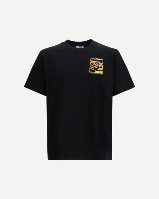 Casablanca Black Heat Map T-Shirt for men