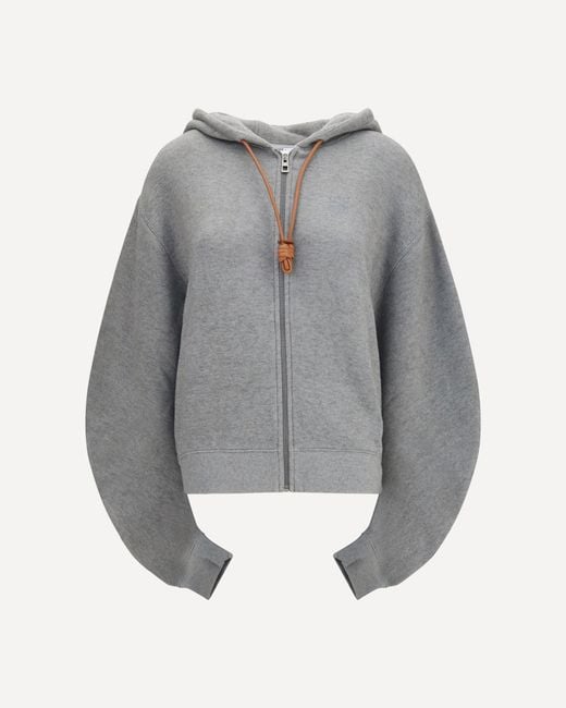 Loewe Gray Flamenco Cotton And Cashmere Hooded Sweatshirt