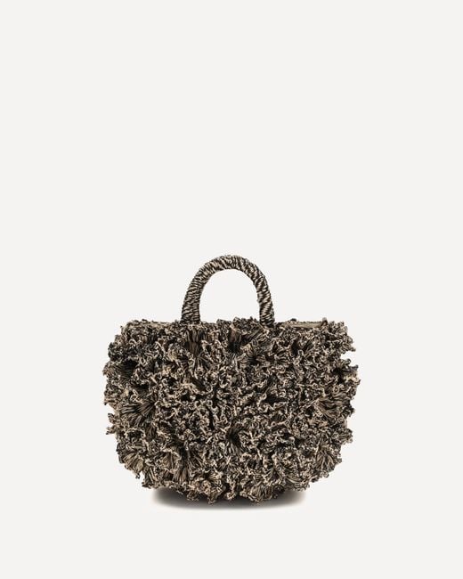 IBELIV Green Coral Raffia Handbag