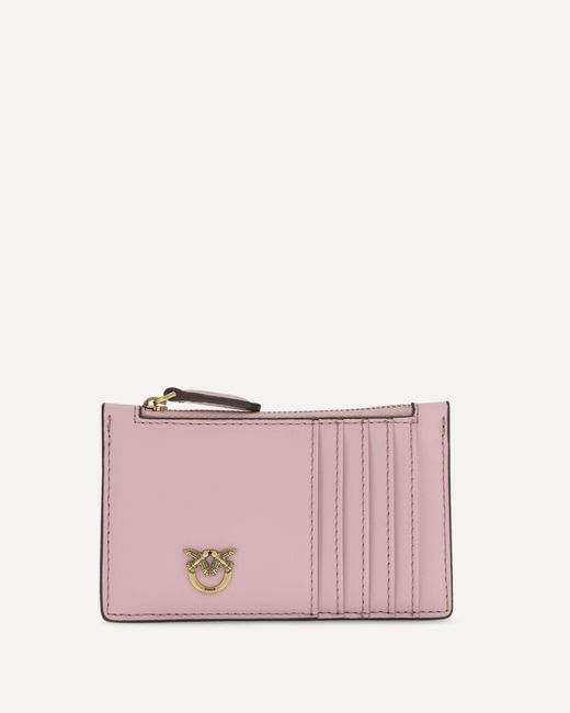 Pinko Pink Leather Card Holder