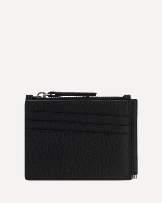 Margiela Black Grained Leather Card Holder