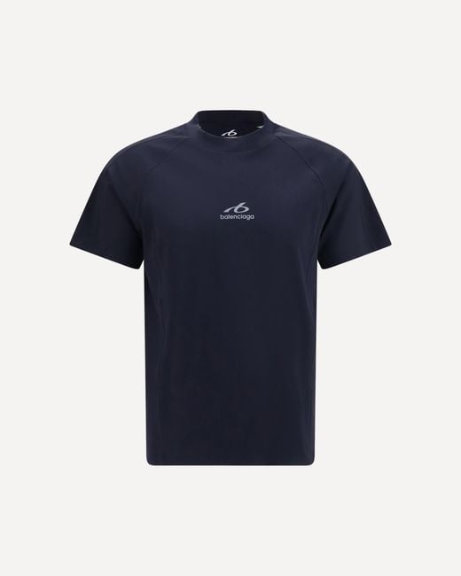 Balenciaga Blue Long-Sleeve Layered T-Shirt for men