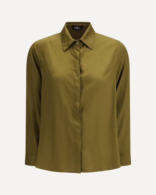 Ella Green Flared Shirt