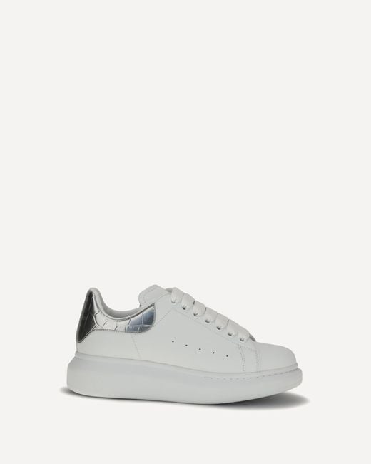 McQueen White Leather Sneakers