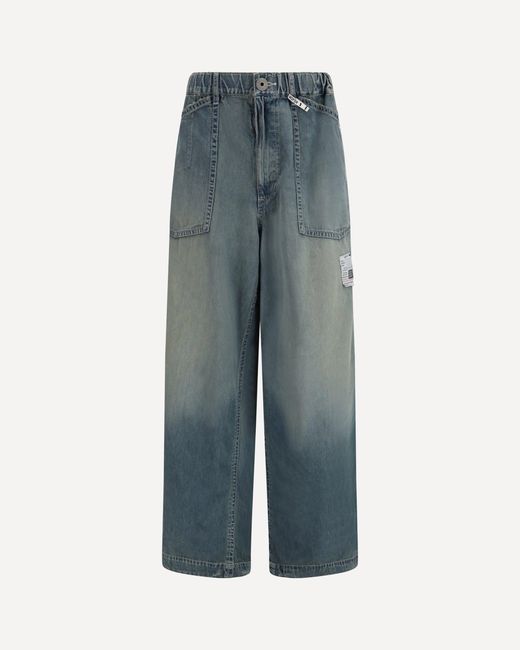 Maison Mihara Yasuhiro Blue Light Denim Wide Pants