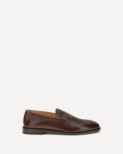 Brunello Cucinelli Brown Leather Loafers for men