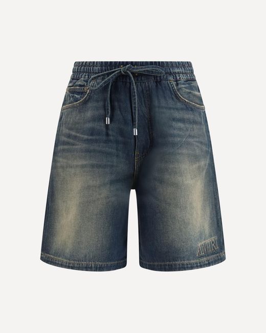 Amiri Blue Shorts Drawstring Denim for men
