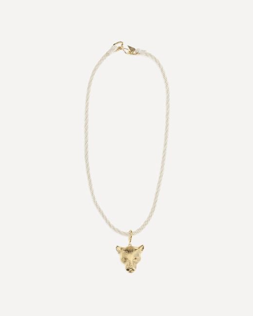 Forte_forte White Forte_Forte Sculpture Necklace With Puma Pendant