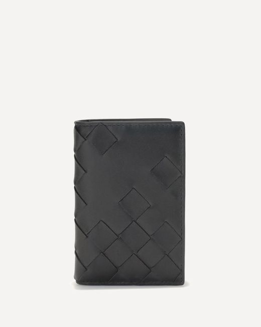 Bottega Veneta Black Leather Card Case for men