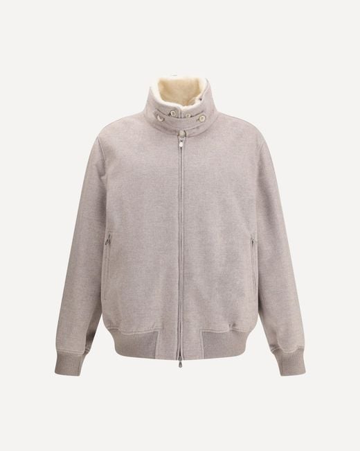 Bomber di Brunello Cucinelli in Gray da Uomo