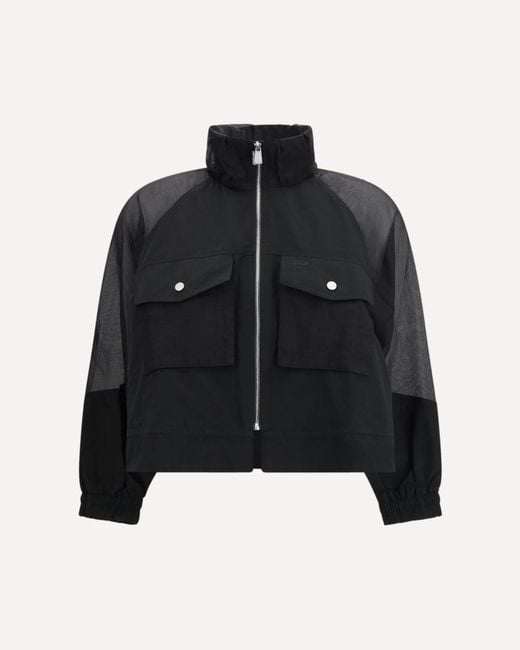 Pinko Black Beth Jacket With Transparent Inserts