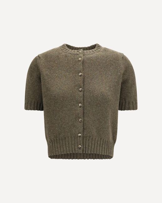 Khaite Green Cardigan Nora Cashmere