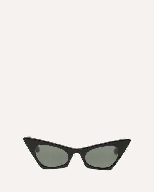 McQueen Black Cat-Eye Sunglasses With Pointed Tips